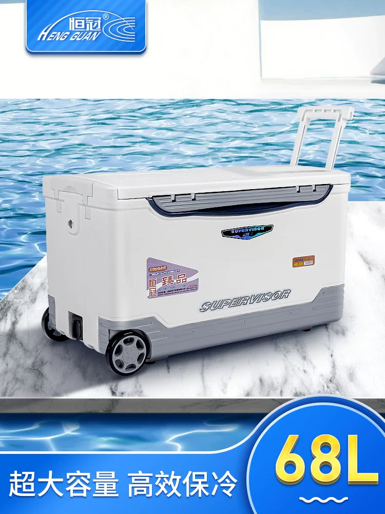 Hengguan 68L Large Capacity Fishing Cooler Box for Sea Fishing and Boat Fishing