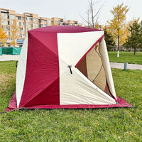 Winter Ice Fishing Tent with Removable Floor Mat, Thickened Portable Shelter for Camping and Outdoor Activities