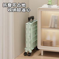 Foldable Shopping Cart with Wheels, Portable Grocery Utility Cart for Shopping, Laundry, Camping, and Travel
