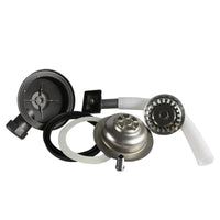 Kitchen Sink Drain Strainer with Overflow Pipe, Copper Tone