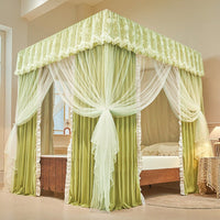 Blackout Bed Canopy with Mosquito Net and Frame for Bedroom