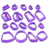 18-Piece Polymer Clay Earring Cutters Set for DIY Jewelry Making