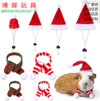 Pet Christmas Hat Set for Hamsters and Chinchillas, Elastic Festive Headwear