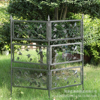 European Style Metal Garden Trellis for Climbing Plants, Roses, Clematis - Outdoor Decorative Wall Grid Fence
