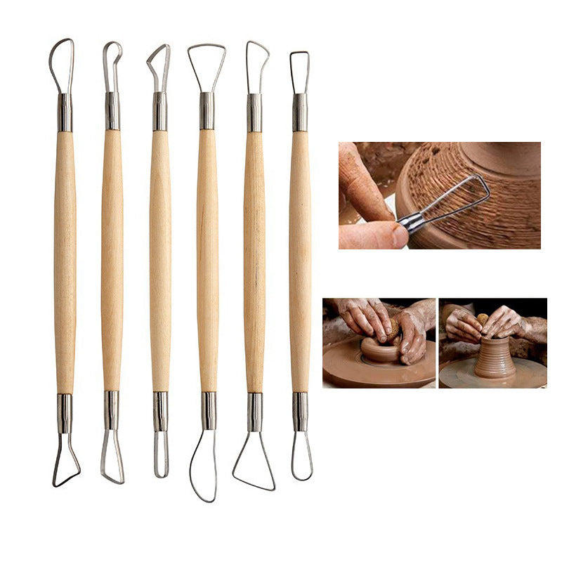 6-inch Flat Wire Clay Sculpting Tool Set for Pottery and Model Making