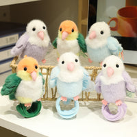 Cute Parrot Plush Toy Snap Bracelet or Keychain Bag Charm