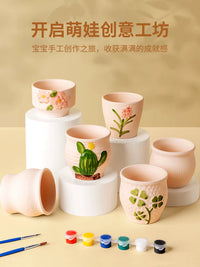 Kids Electric Pottery Wheel Kit with Clay and Tools for DIY Ceramic Art