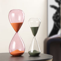 Borosilicate Glass Sand Timer for Desk Decor and Time Management, 15/30/60 Minute Options