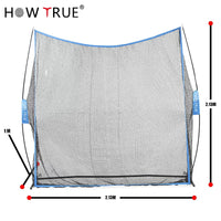 HOW TRUE Portable Golf Practice Net Set with Hitting Mat for Indoor Outdoor Swing Training