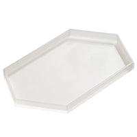Hexagonal Clear Acrylic Serving Tray for Home, Hotel, or Retail Display