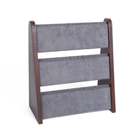 Walnut Wood 2-Tier Necklace Display Stand Jewelry Organizer for Bracelets and Necklaces