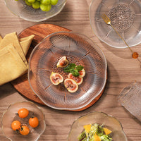 Lead-Free Crystal Glass Fruit Bowl and Snack Plate Set