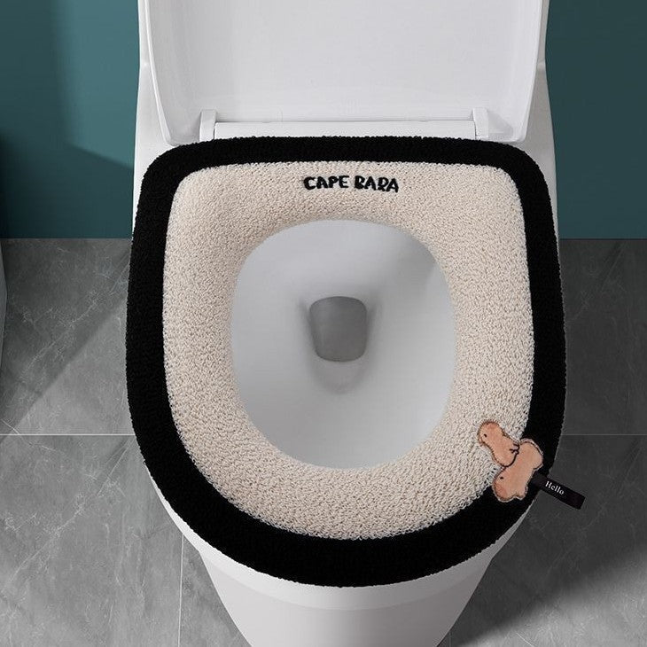 Plush Toilet Seat Cover, Thickened Warm Toilet Seat Cushion for Home Use