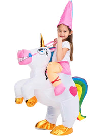 Inflatable Unicorn Ride-On Costume for Kids - Perfect for Halloween, Christmas, and Role Play