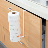 Iron Art Paper Towel Holder Roll Paper Rack Simple Cabinet Hanging Storage Rack Door Cabinet Partition Layer Storage Rack Kitchen Paper Rack