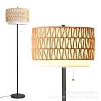 Handwoven Bohemian Floor Lamp for Living Room Decor