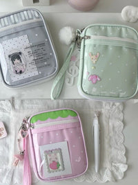 Polka Dot Multi-functional Ita Bag Passport Holder with DIY Card Slot