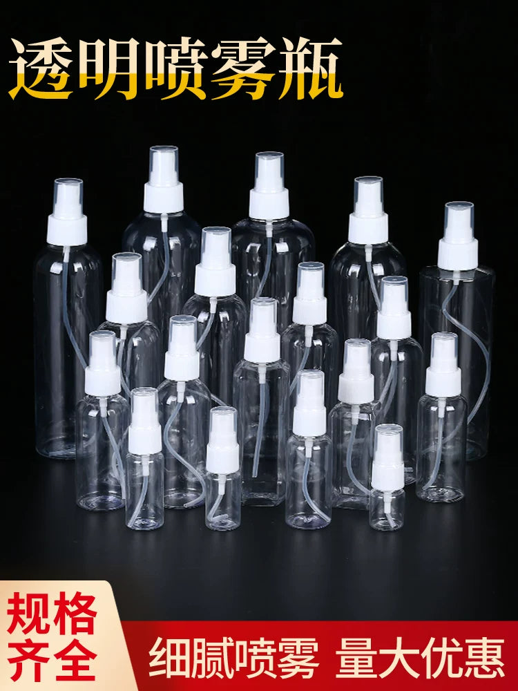 Clear Plastic Fine Mist Spray Bottle for Cosmetics and Travel, Refillable Atomizer