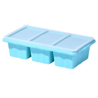 Large Grid Silicone Ice Cube Tray with Lid for Home Use, Food Grade Leak-Proof Freezer Storage Box for Soup and Food