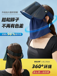 Electric Scooter Sun Protection Hat with Face Shield for Cycling, UV Protection, Windproof