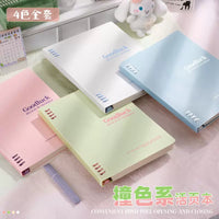 Contrast Color B5 Loose-Leaf Notebook for Students, Refillable Binder with Detachable Cover