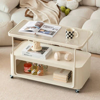 Luxury Minimalist Cream Style Living Room Side Cabinet Creative Designer Bedside Table Modern Square Movable Sofa Side Table