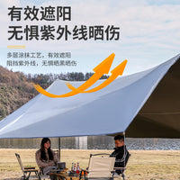Octagonal Blackout Oxford Cloth Tarp for Outdoor Camping and Sun Protection