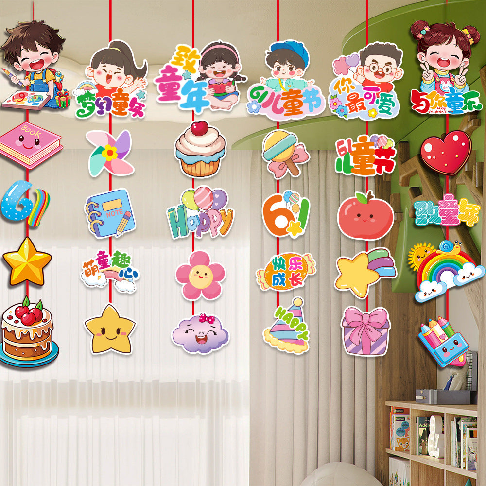 Children's Day Classroom Decoration Hanging Ornaments for Kindergarten and School Events