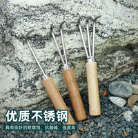Stainless Steel Garden Rake for Potted Plants and Outdoor Gardening