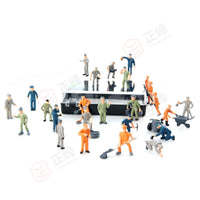 Miniature Painted Figures for Diorama and Model Train Scenery