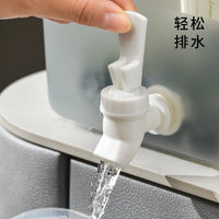 Desktop Fish Tank with Lid and Faucet for Office and Home, Transparent Ecological Goldfish and Turtle Aquarium