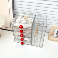 Acrylic Transparent Desktop Storage Box with Drawers for Office and Dormitory