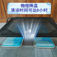 Elevated Pet Cooling Bed with Ice Crystal Box for Dogs and Cats
