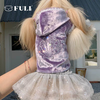FULIPET Velvet Pet Hoodie for Small Dogs - Holiday Collection