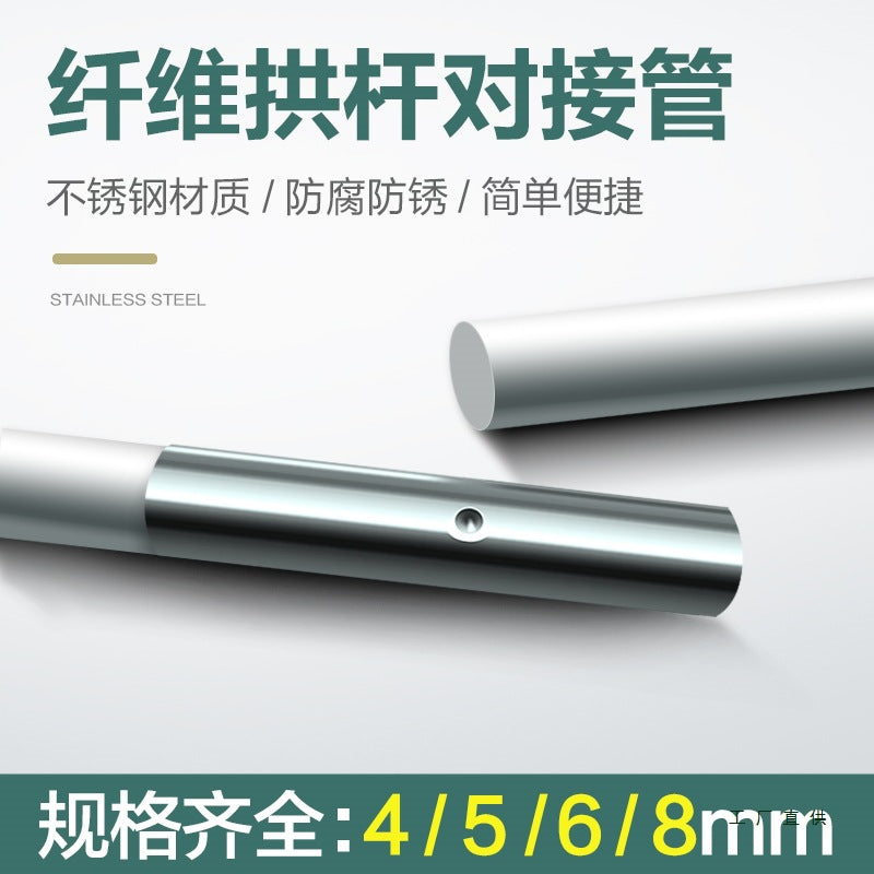 Greenhouse Hoop Frame Connectors, Rust-Resistant Metal Tube Joints for Fiberglass Rods, Garden Plant Support