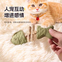 Catnip and Silvervine Chew Toys for Cats - Fishbone and Ball Designs