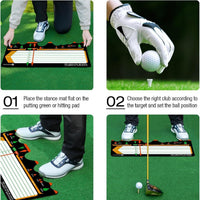 Golf Training Mat for Beginners, Posture Aid and Corrector