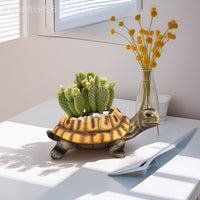 Creative Pastoral Flower Pot Resin Ornament for Desktop and Garden Decor
