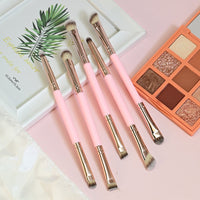 10-Piece Dual-Ended Makeup Brush Set for Foundation, Blush, Contour, and Nose Shadow