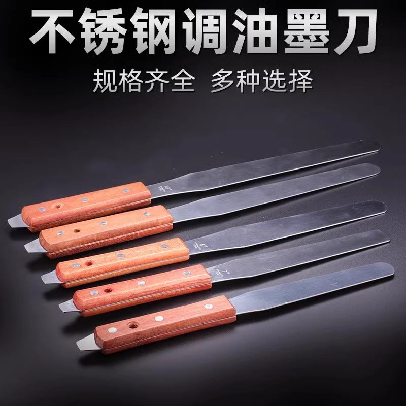 Stainless Steel Ink Mixing Spatula for Painting and Screen Printing