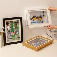 Kids Art Display Frame with Magnetic Front Opening for A3 A4 8.5x11 Inch Artwork Storage
