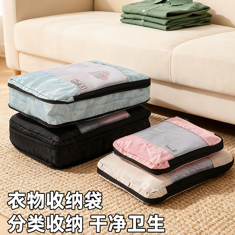 Travel Compression Packing Cubes Set - Large Capacity Portable Organizer Bags for Luggage
