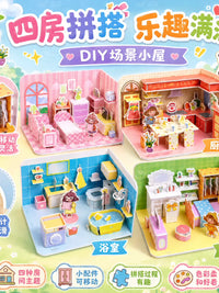 3D DIY Paper House Puzzle Model for Kids, Educational Craft Toy for Ages 3-6