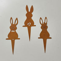 Rusty Metal Silhouette Garden Stakes Outdoor Yard Art Decor