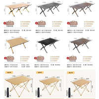 Outdoor Camping Folding Roll-Up Table and Kermit Chair Set with Portable Cart