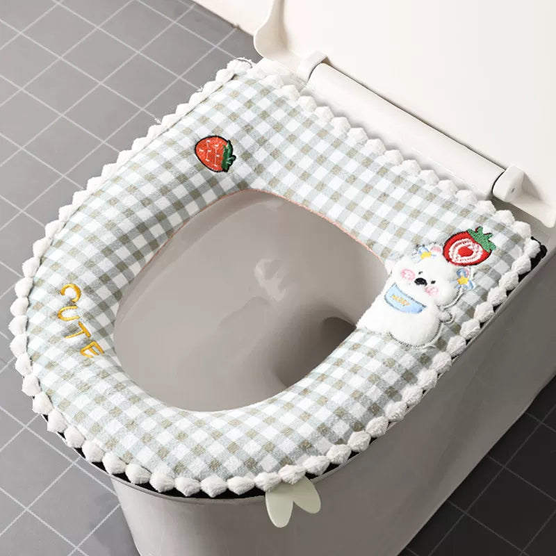 Universal Zippered Waterproof Toilet Seat Cover for All Seasons