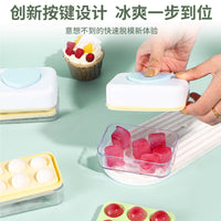 Heart-shaped Ice Cube Mold 6-Grid Mini Press Ice Tray Silicone Ice Box Household Ice Storage Box with Lid Frozen Ice Cubes