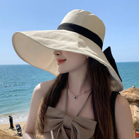 Women's Wide Brim Sun Hat UV Protection Fisherman Cap for Outdoor Summer Vacation