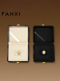 Fansi Luxury Leather Jewelry Box for Rings Necklaces Earrings Display and Storage