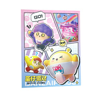 A5 Cartoon Egg Character Collectible Card Album with Hardcover and Loose-Leaf Pages
